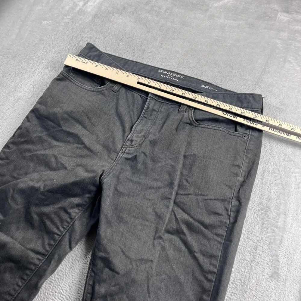 Banana Republic Travel‎ Jean Mens 33x32 Athletic Fit Charcoal Gray Pants